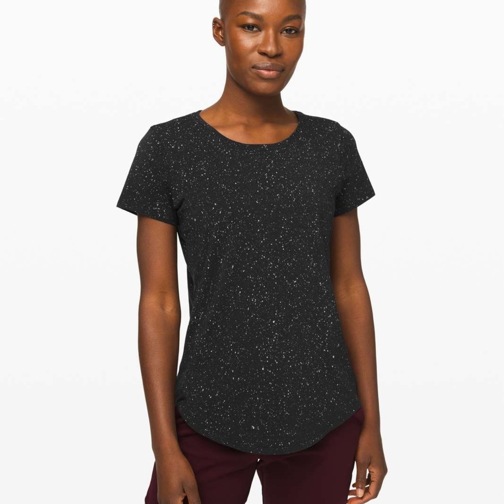Lululemon Love Crew III- Splatter Dye Black